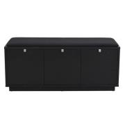 Rowico Home - Confetti bänk 3L svartbetsad ek/svart tyg