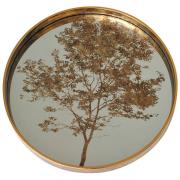 NFG - GOLDEN serveringsbricka med spegel träd