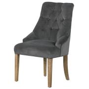 Artwood, York Diningchair Velvet Iron Grey