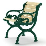 Byarums Bruk, Byarum fåtölj / gavlar: grön / virke: impregnerad furu