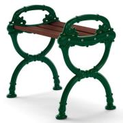 Byarums Bruk, Byarum pall gavlar: grön / trä:brunlaserad furu