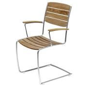 Hillerstorp, Spring karmstol teak / stål 2-pack