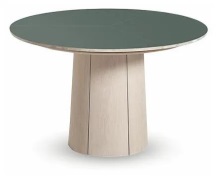 Skovby, SM33 matbord vitoljad ek grön laminat