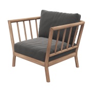 Skagerak, Tradition Fåtölj Charcoal / Teak