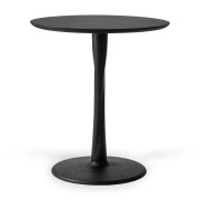 Ethnicraft, Torsion dining table - varnished oak - black - round 70x70...