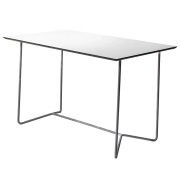 Grythyttan Stålmöbler, High Tech Bord 70 X 110Cm  Vit laminat/Varmförz...