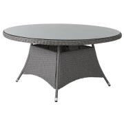 Brafab, Hornbrook matbord 150  cm grå konstrotting inkl glas