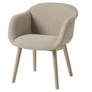 Muuto, Fiber Soft Armchair Wood Base - Ecriture 240 Oak