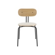 Umage, Curious Matstol Ek/Svart Metall Teddy White