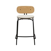 Umage, Curious Låg Barstol Ek/Svart Teddy White