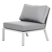 Brafab, Belfort mittdel   inkl dynor vit / Peral Grey