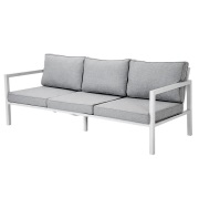 Brafab, Belfort 3-sits soffa   inkl dynor vit / Peral Grey