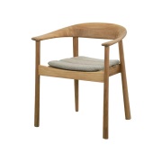 Cane-line, Majestic stol m/armstöd sittdyna Light brown, Rise