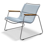 Houe, Click Roomy lounge chair Dusty Light blue. Frame: Grey. Armrest:...