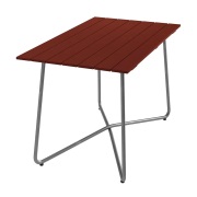 Grythyttan Stålmöbler, Bord B25A 120 cm Mörkröd / Varmförzinkat