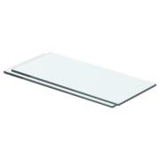 vidaXL Hyllplan 2 st glas genomskinlig 40x12 cm