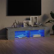 vidaXL TV-bänk med LED-belysning betonggrå 135x39x30 cm