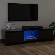 vidaXL TV-bänk med LED-belysning grå högglans 120x30x35,5 cm