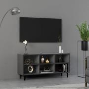 vidaXL TV-bänk med metallben grå 103,5x30x50 cm
