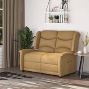 vidaXL 2-sits reclinerfåtölj taupe mikrofibertyg