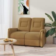 vidaXL 2-sits reclinerfåtölj taupe mikrofibertyg