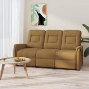 vidaXL 3-sits reclinerfåtölj taupe mikrofibertyg