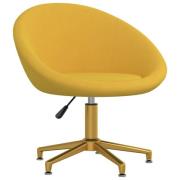 vidaXL Snurrbar kontorsstol gul sammet