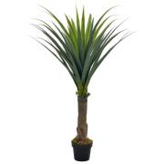 vidaXL Konstväxt Yuccapalm med kruka 145 cm grön