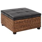 vidaXL Ottoman sjögräs 65x65x36 cm brun