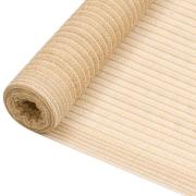 vidaXL Insynsskyddsnät beige 1,5x10 m HDPE 75 g/m²