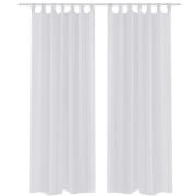 Genomskinlig vit gardin 140 x 245 cm 2-pack