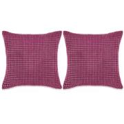 vidaXL Kudde 2 st velour rosa 60x60 cm