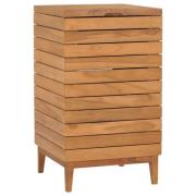 vidaXL Tvättkorg 40x40x70 cm massiv teak