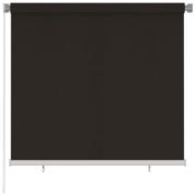 vidaXL Rullgardin utomhus 160x140 cm brun HDPE