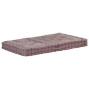 vidaXL Dyna till pallsoffa bomull 120x80x10 cm taupe