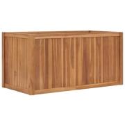vidaXL Odlingslåda upphöjd 100x50x50 cm massivt teakträ