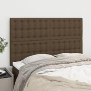vidaXL Huvudgavlar 4 st mörkbrun 72x5x78/88 cm tyg