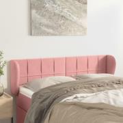 vidaXL Sänggavel med kanter rosa 147x23x78/88 cm sammet
