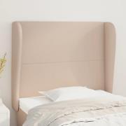 vidaXL Sänggavel med kanter cappuccino 83x23x118/128 cm konstläder