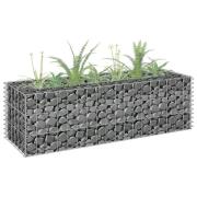 vidaXL Planteringsgabion upphöjd galvaniserat stål 90x30x30 cm