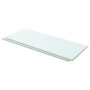 vidaXL Hyllplan 2 st glas genomskinlig 60x20 cm