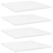 vidaXL Hyllplan 4 st vit 40x40x1,5 cm konstruerat trä