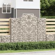 vidaXL Gabion bågformad 2 st 200x30x160/180 cm galvaniserat järn