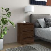 vidaXL Sängbord brun ek 40x35x62,5 cm konstruerat trä