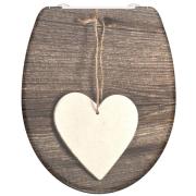 SCHÜTTE Toalettsits med mjuk stängning duroplast WOOD HEART