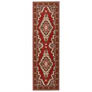 vidaXL Gångmatta röd orientalisk BCF 60x250 cm