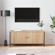 vidaXL Tv-bänk med dörrar sonoma-ek 102x35x45 cm konstruerat trä