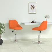 vidaXL Matstolar 2 st orange konstläder