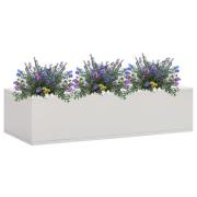 vidaXL Blomlåda för kontor ljusgrå 90x40x23 cm stål