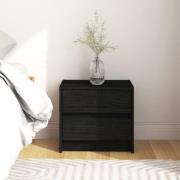 vidaXL Sängbord svart 40x30,5x35,5 cm massiv furu
